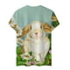 thumbnail image 5 of Blusa de manga corta con cuello redondo para mujer a la moda, camisetas sueltas con estampado Fridja  bn6610, 5 of 5