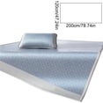 thumbnail image 3 of Linnome Ice Silk Sheet Fitted Soft Foldable Mattress Cover for Summer Sleep Machine Washable 47.24x78.74in Light Blue, 3 of 6