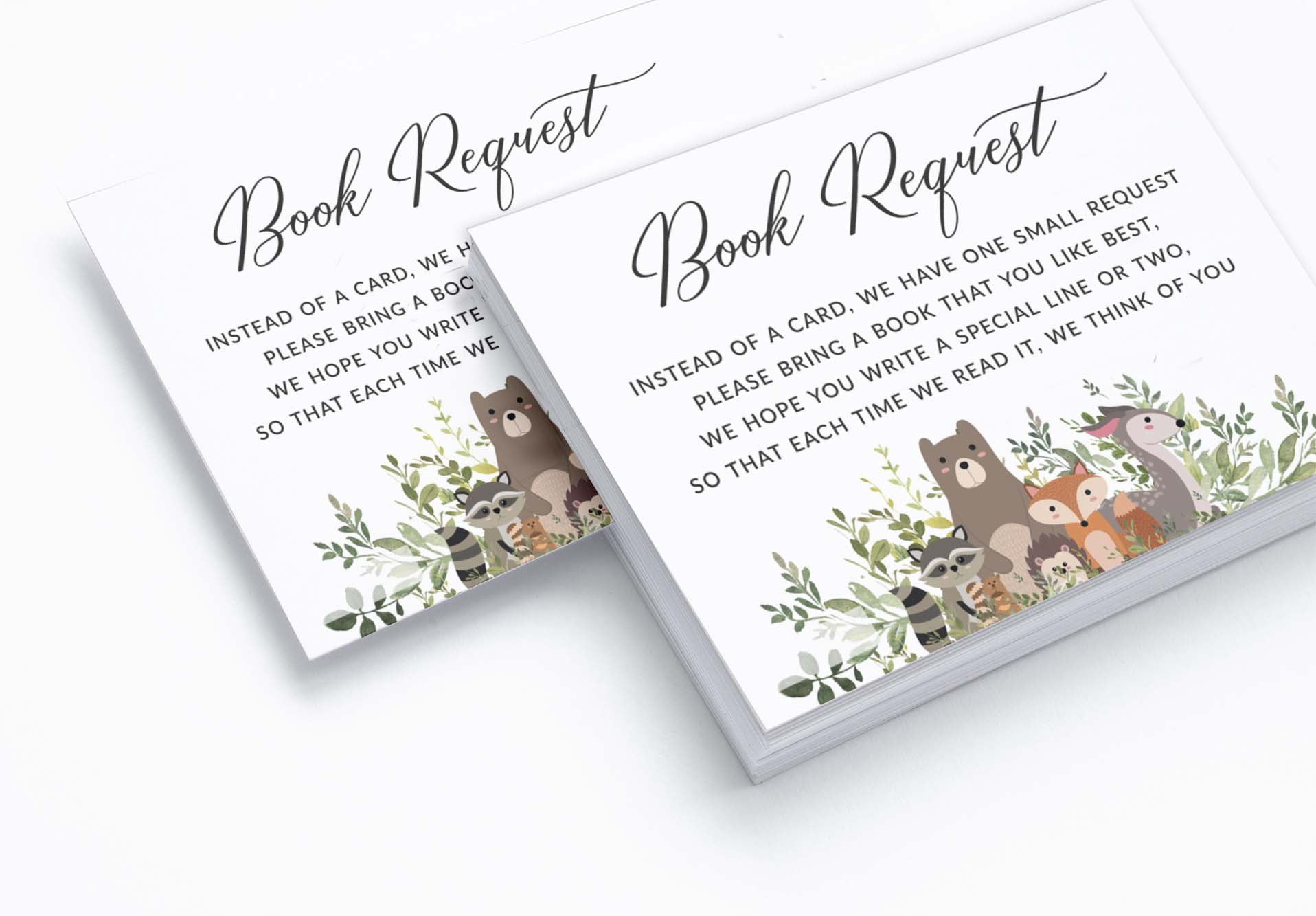 Inkdotpot 30Jungle Animals Gender Neutral Baby Shower Book Request Cards Bring A Book Instead Of A Card Baby Shower Invitations Inserts Games