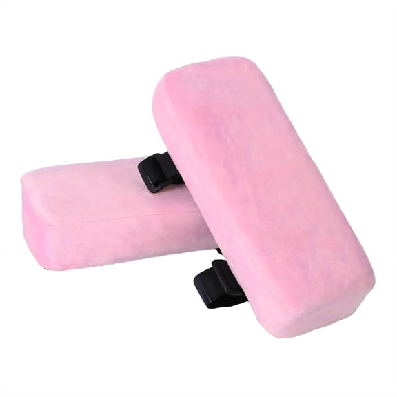 XIBUFE 2 Pcs Arm Rest Forearm Support Cushion, Ergonomic Desk Mat and Gaming Chair Arm Cover, Soft Wrist Pad for Office, Home, Stress Relief, Pink