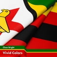 thumbnail image 4 of G128 Zimbabwe Zimbabwean Flag | 3x5 Ft | LiteWeave Pro Series Printed 150D Polyester | Country Flag, Indoor/Outdoor, Vibrant Colors, Brass Grommets, Thicker and More Durable Than 100D 75D Polyester, 4 of 7