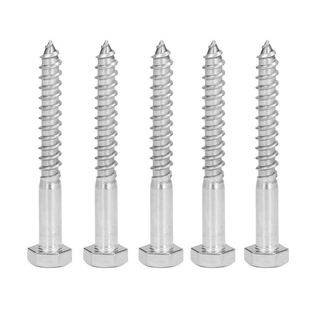 Tornillos de retraso hexagonales autorroscantes, tornillos de retraso de medio hexagonal de acero inoxidable 304 Tornillo de entrenador autorroscante de madera Acabado de lujo