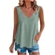 thumbnail image 3 of TaTaai Solid Color Women Tank Top Palace Lock Wave Edge Sleeveless Irregular V Neck Breathable Non See-through Machine Washable No Fading Casual Fashion Daily Top Gift, 3 of 7