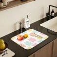 thumbnail image 5 of Yayeee Dish Drying Mat for Kitchen Counter 16" x 18" Microfiber Super Absorbent Coffee Decorative Pad, Cute Gummy Bears Pattern, 5 of 9