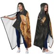 thumbnail image 2 of Starry Sky Cat Wearable Blanket Hoodies for Women Men Adults Cat Lovers Soft Cozy Romantic Longhair Cats Hooded Blankets for Home Bedding Decor Birthday Gifts 50x60 Inch, 2 of 5