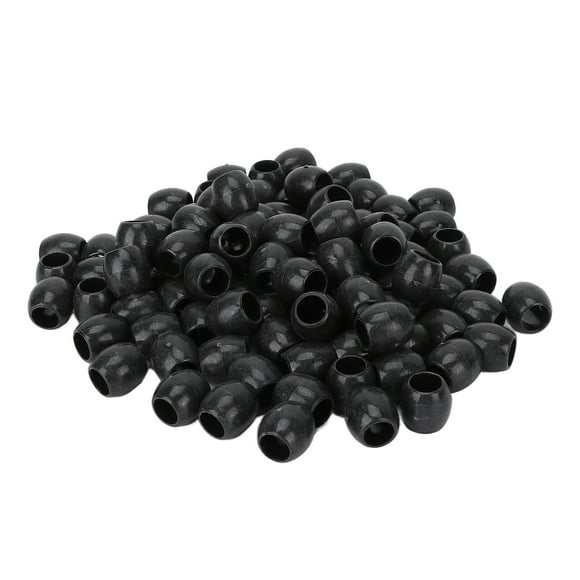 Ecomeon 100pcs Hair Jewelry Dreadlocks Black Hair Braiding Beads DIY Hair Beard Decoration Accessories,Dreadlocks Hair Beads,Hair Braid Rings