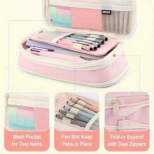 34PCS Aesthetic Pencil Case Supplies Cute Pencil Case Supplies with 6 Pastel Highlighters 6 Black Gel Pens 6 Mechanical Pencils College Essentials Bible Study Journaling Kit Birthday Gifts