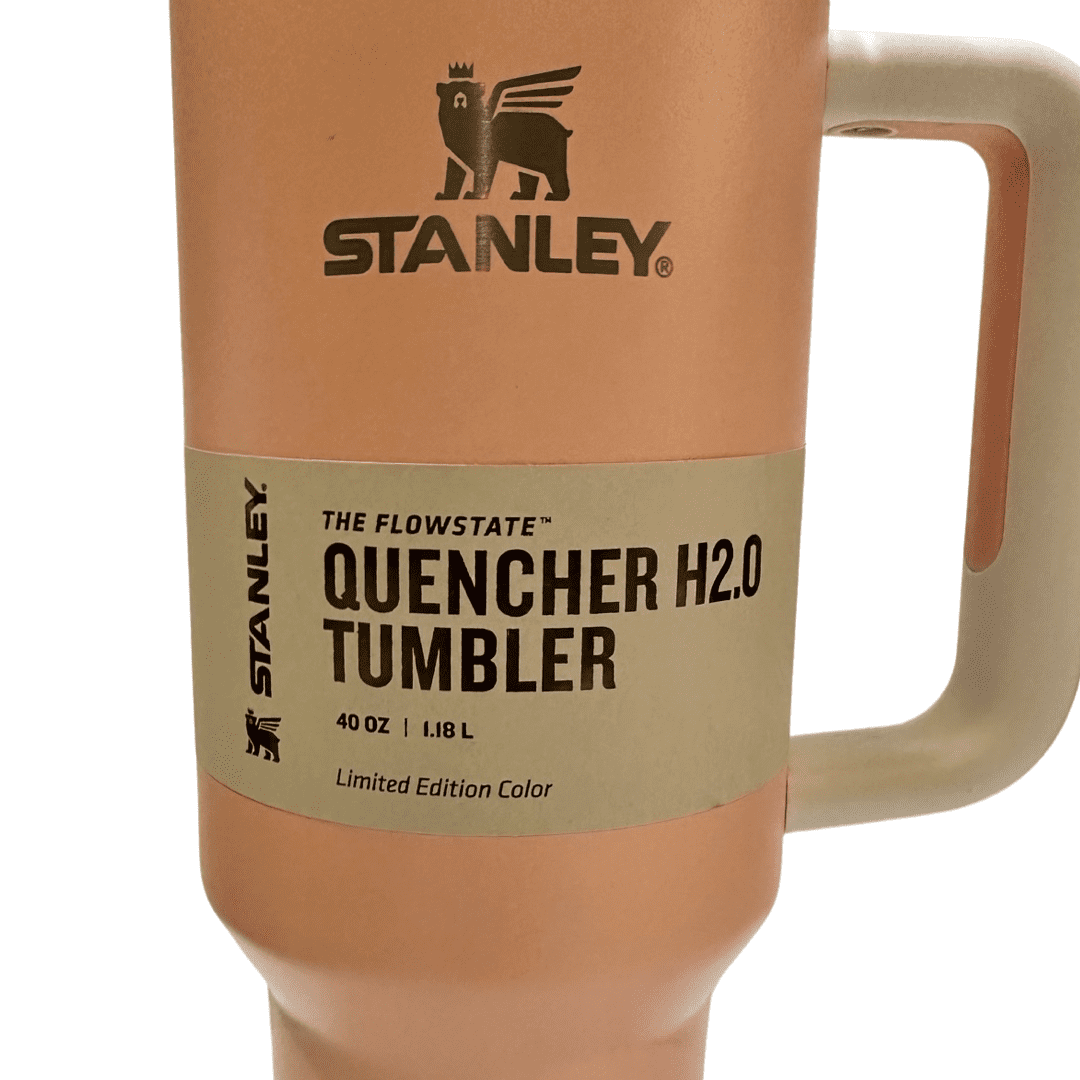✨ PEACH Pink Stanley 40 oz FlowState Quencher H2.0 Tumbler Limited Edition
