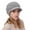 Light Grey, variant on Women's Winter Beanie Hat Knit Hats Snow Knitted Ski Cap with Brim Warm Slouchy Wool Burgundy One Size