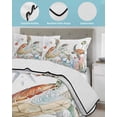 thumbnail image 4 of Brown Sea Turtle Coastal Twin XL Size Down Alternative Comforter,Lightweight Comforter Quilt Bedding Set with Pillow Shams Summer Beach Coral Starfish Nautical Bed Comforter Duvet Insert 68"x98", 4 of 7