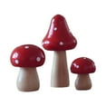 thumbnail image 2 of Ludlz 3Pcs/Set Miniatures Wooden Painting Mushroom Ornaments Crafts Kids Gift for Desk Decoration Girls Bedroom Indoor Dorm Room Outdoor Wedding Nursery Party Patio Fence Decor, 2 of 8