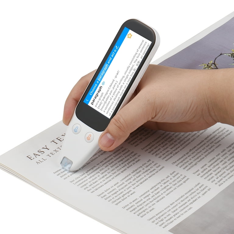 Eccomum Portable Scan Pen, Exam Reader Voice Language Translator Device with Touchscreen WiFi/Hotspot Connection/Offline Function Support Dictionary/Text Scanning Reading/Text and - Walmart.com