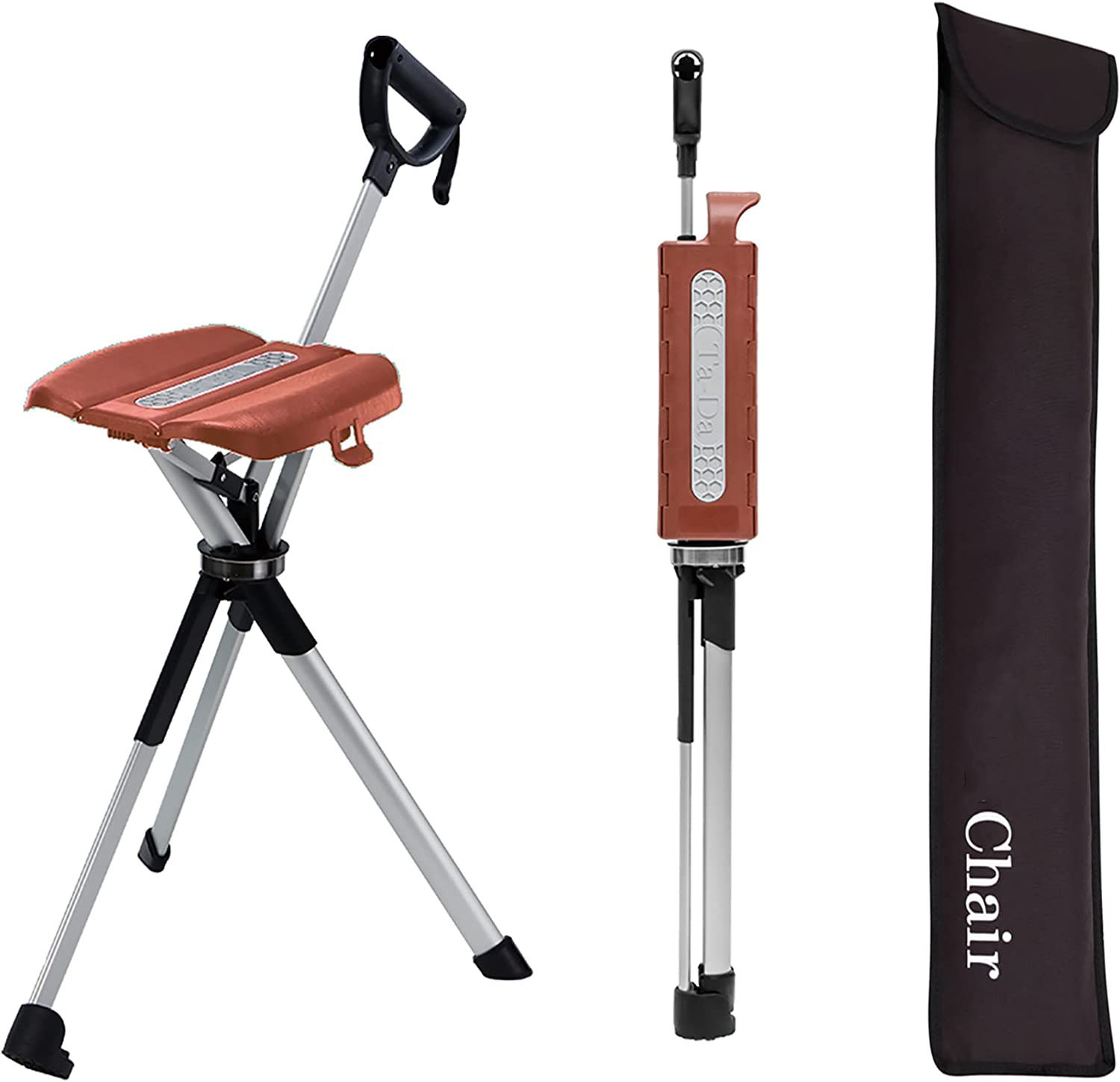 Chair Series 2, Portable Trekking Hiking Pole, Folding Walking Stick