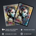thumbnail image 3 of Music Girl Headphones Watercolour Grunge Emo Teen Bedroom Extra Large XL Wall Art Poster Print, 3 of 5