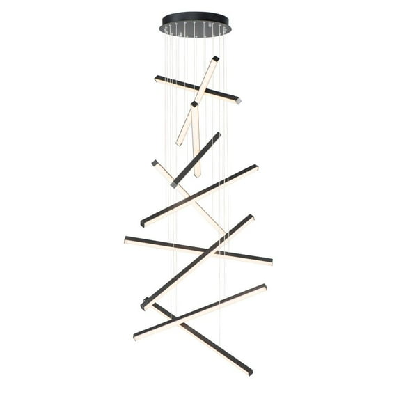 E21378-BK-ET2 Lighting-Hover-100W 10 LED Pendant-1.5 Inches wide by 27.75 inches high