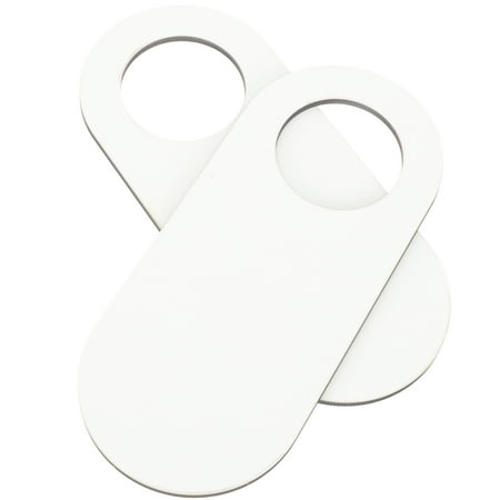 

2 Pcs Wooden Door Handle Hanger Decor Tags Clothes Rack Decorate White