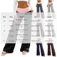 thumbnail image 2 of cocolona Womens Patchwork Casual Yoga Pants Elastic Waist Straight Wide Leg Workout Lounge Pants with Pockets, 2 of 5