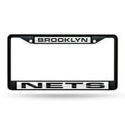 Brooklyn NBA Nets Black Painted Metal Laser Cut License Plate Frame