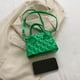 thumbnail image 3 of Bolso de mano para mujer, de piel sintética, acolchado, informal, para mujer, para niñas (verde), 3 of 6