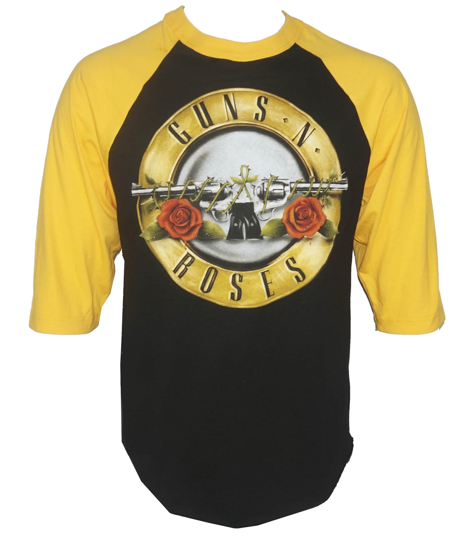 Guns N Roses Bullet Raglan Baseball T-Shirt Black S - Walmart.com