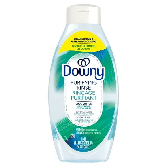 Downy Purifying Rinse Laundry Odour Remover, Cool Cotton Scent, Fabric Softener and Laundry Odour Removal Rinse, Fights Odours at the source, HE Compatible 54WL