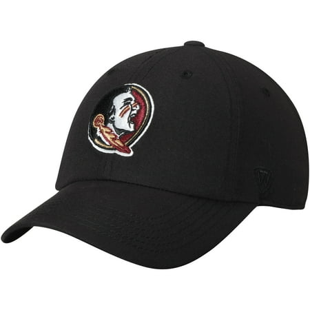 Florida State Seminoles Top of the World Primary Logo Staple Adjustable Hat - Black - OSFA