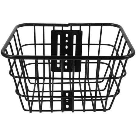 LOLIPPYY Simple and Practical Design Black Bicycle Front Basket Metal 1Pcs