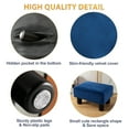 thumbnail image 5 of Dycanpo Small Rectangle Foot Stool Footrest Ottoman Stool with Velvet Fabric for Living Room, Blue, 5 of 8