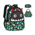 thumbnail image 2 of Mochila Niños 3piezas Con Lonchera Y Lapicera estampado Lab.G  Negro y Verde, 2 of 4