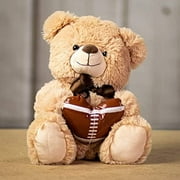 Sporty Heart 10" Plush Teddy Bear (Football)