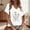 White, variant on Women's T-Shirts V-Neck Tee Cute Summer Turtle Graphic Shirt Vintage Boho Flowers Short Sleeve T-Shirt Soft Breathable Lightweight Blouse