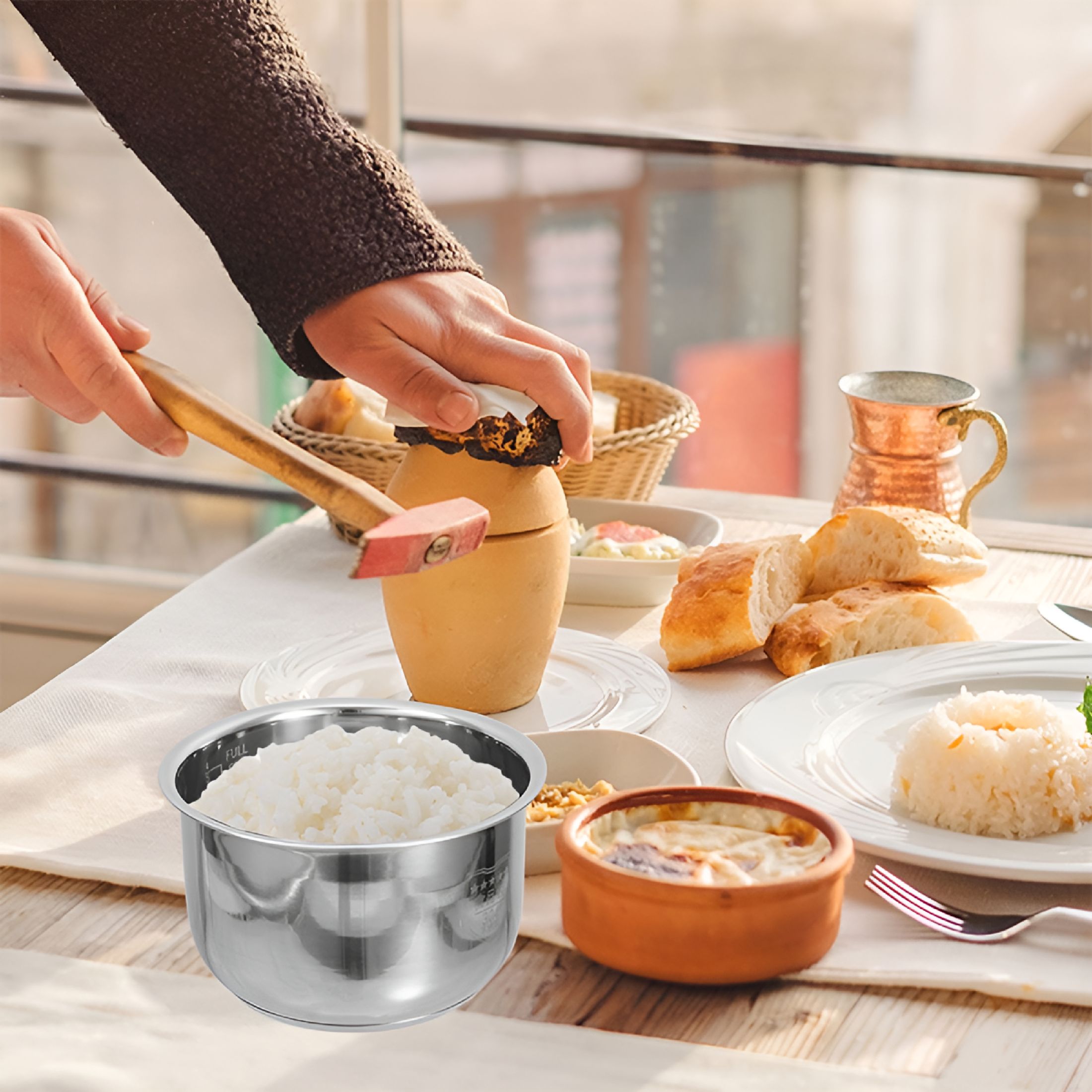 ACDANC 2026 New Simple Design Stainless Steel Inner Pot for Rice Cookers Home Use 1Pcs, for Cooking Rice, Home Kitchens, Electric Rice Cookers, Meal Prep, Family Dinners
