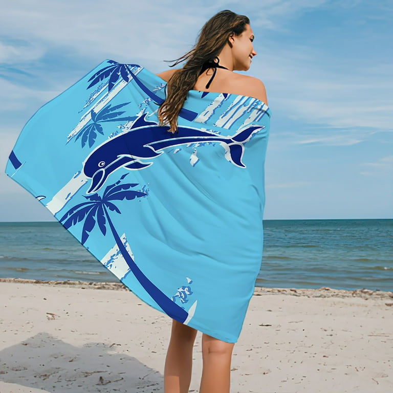 Home Deals Meitianfacai Microfiber Oversized Lightweight Beach Towel Extra Large Thin Sand Free Towels Travel Swim Pool Yoga Gym Camping for Adults Women Men Beach Essentials Accessories Vacation Gift...