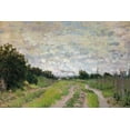 thumbnail image 2 of Monet, Claude 18x13 Black Ornate Wood Framed with Double Matting Museum Art Print Titled - Path through the Vineyards 1872, 2 of 4