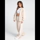 thumbnail image 4 of Conjunto de 2 Piezas para Mujer: Sudadera Informal de Larga con Cremallera y Pantalones Deportivos de Pierna Albaricoque XXL, 4 of 10