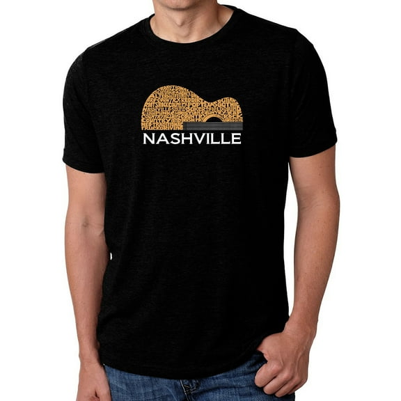 Nashville Guitar - Men's Premium Blend Word Art T-Shirt