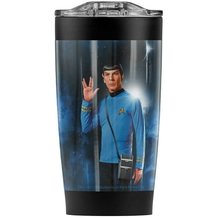 Star Trek/Spock In Space Stainless Steel Tumbler 20 oz Coffee Travel Mug/Cup Vacuum Insulated & Double Wall with Leakproof Sliding Lid | Great for Hot Drinks and Cold Beverages