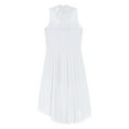 thumbnail image 5 of Sholeno Kids Girls Lyrical Dance Dress Sparkly Sleeveless Mock Neck Figure Skating Tulle Skirted Leotard White 12, 5 of 6