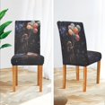 thumbnail image 3 of Yayeee 4 Pack Dining Chair Covers Stretch Parson Chairs Slipcovers Seat Protector, Black Watercolor Space, 3 of 6
