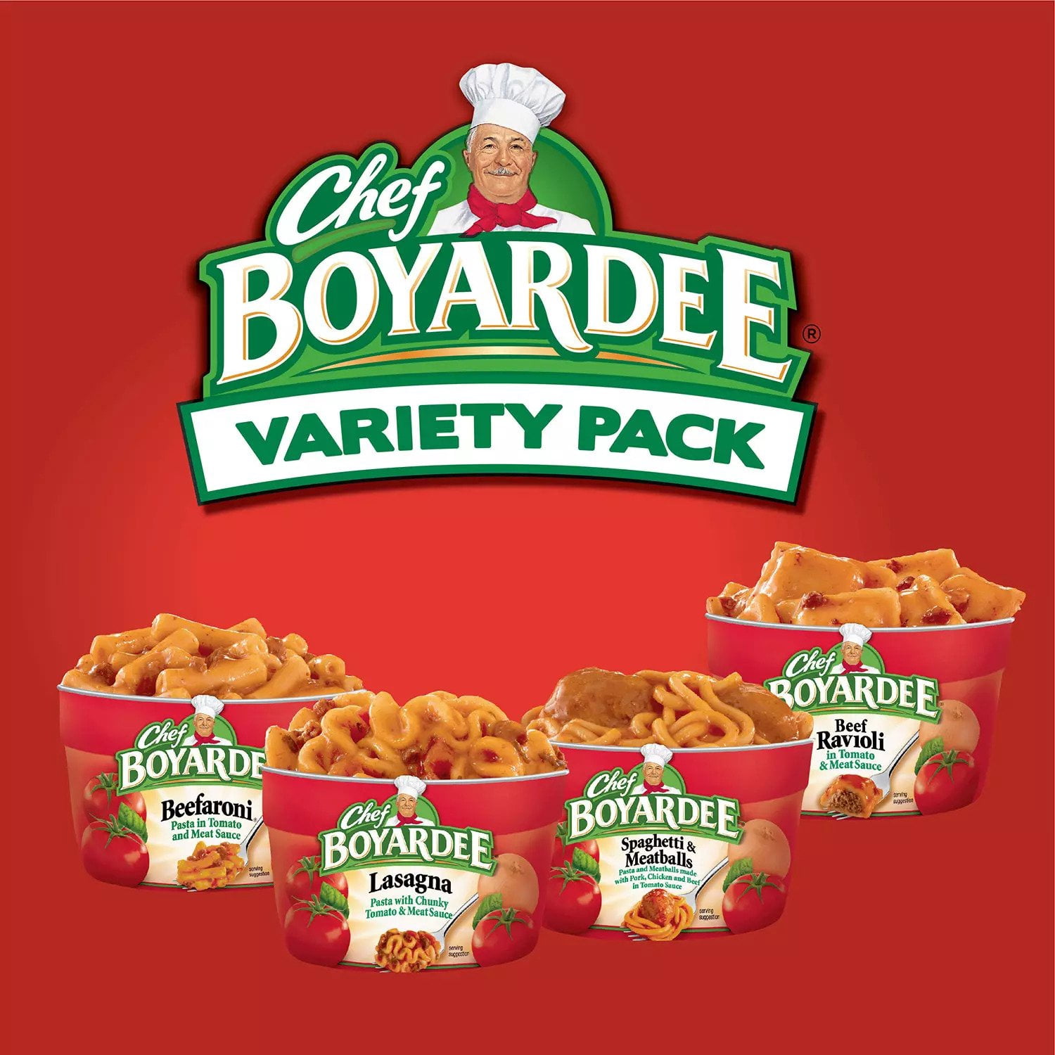 Product of CHEF BOYARDEE Microwavable Bowls Variety Pack 7.5 oz 12 Count