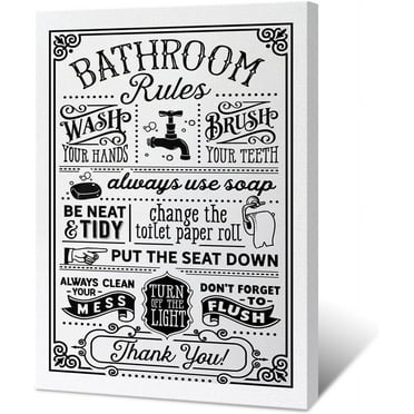 Jigsaw Puzzle 500 Piece for Adults -Bathroom Rules Wooden Puzzles Jigsaw Puzzles for Teenager,Best Brain Exercises for Adults Puzzles Gift 20.5 x 15 In