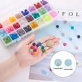 thumbnail image 3 of 24 Color 10mm Transparent Frosted Glass Beads 360pcs Tiny Crystal Glass Round Loose Spacer Beads for Jewelry Making 1 Box, 3 of 8