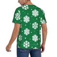 thumbnail image 2 of Hirioo Snowflake for Men's Baseball T-shirt Shirts Short Sleeve Casual Summer Button Stretch T Shirts,Size S-4XL-Medium, 2 of 7