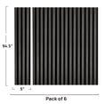thumbnail image 2 of Concord Panels | Acoustic Slat Wall Paneling - Charcoal | 94.5” x 5” Each | Wall Soundproofing Panels on Felt Back Board | Interior Sound Absorption - COA1520 (Pack of 6 - 19.7) sqft., 2 of 9