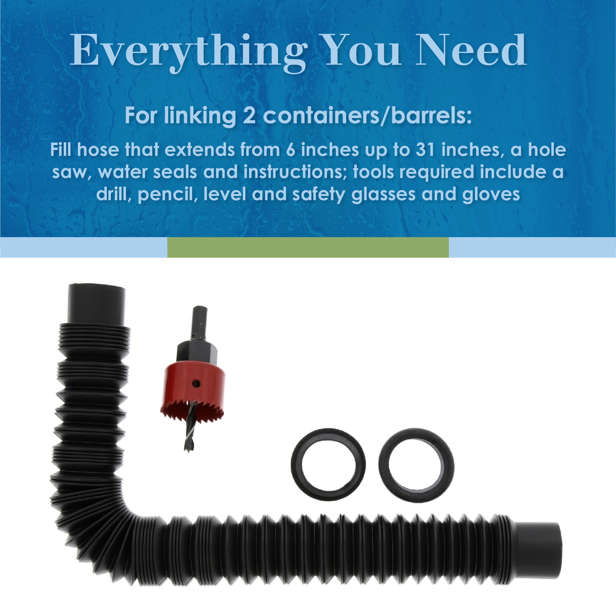 EarthMinded F-RN069 Rain Barrel Linking Kit