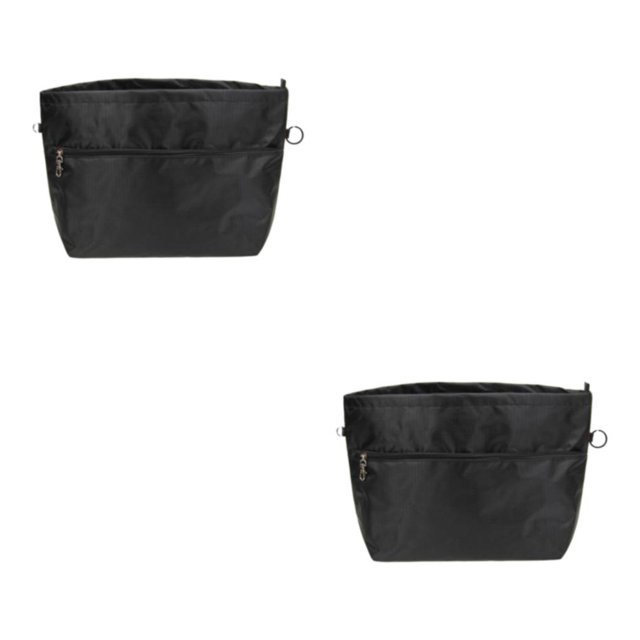 Bolso de Mano Qarigey Organizador de Bolsas Cierre de Cremallera Negro y Corto 31*14*21cm 2Conjunto