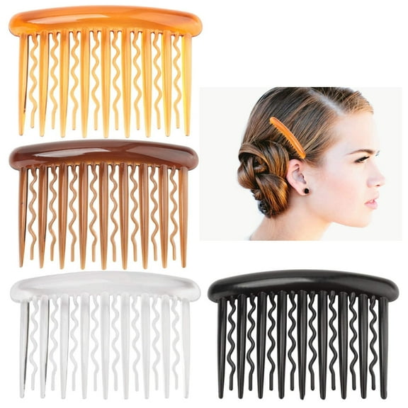 Topboutique 4 Pieces Hair Comb 9 Teeth Rhinestone Comb Pin Clip Bridal Hair Combs Accessory for Women Girls, 4 Colors