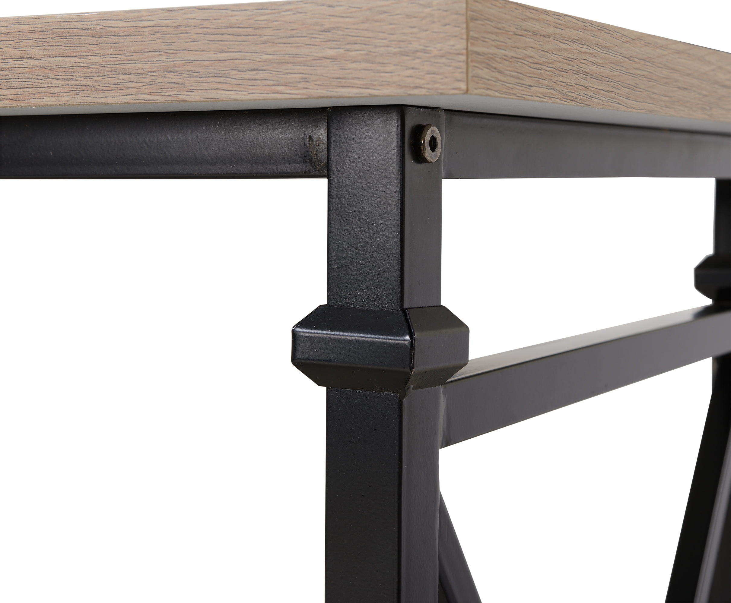 Homestar Banquo Corner Desk In Reclaimed Wood Finish And Metal Legs Homestar Banquo Corner Desk In Reclaimed Wood Finish And Metal Legs Com