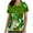 #2 Green, variant on Luxalzxs Plus Size Scrubs for Women St Patricks Day Irish Clover Shamrock Print Medical Scrub Tops with Pocket Summer Short Sleeve V-Neck Holiday Nursing Uniform Workwear