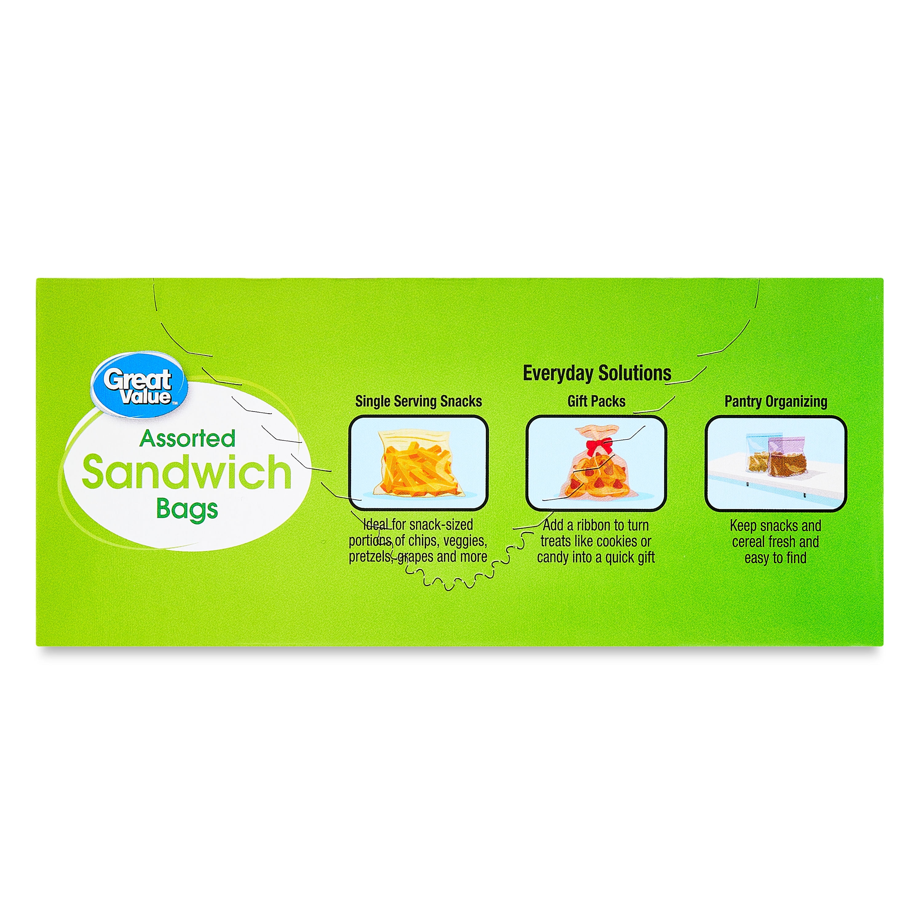 Great value double zipper sandwich bags sale